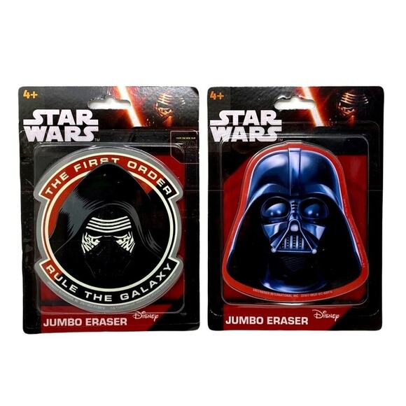 STAR WARS Darth Vader & The First Order JUMBO ERASER Set Disney & Lucasfilm Ltd - Picture 1 of 2